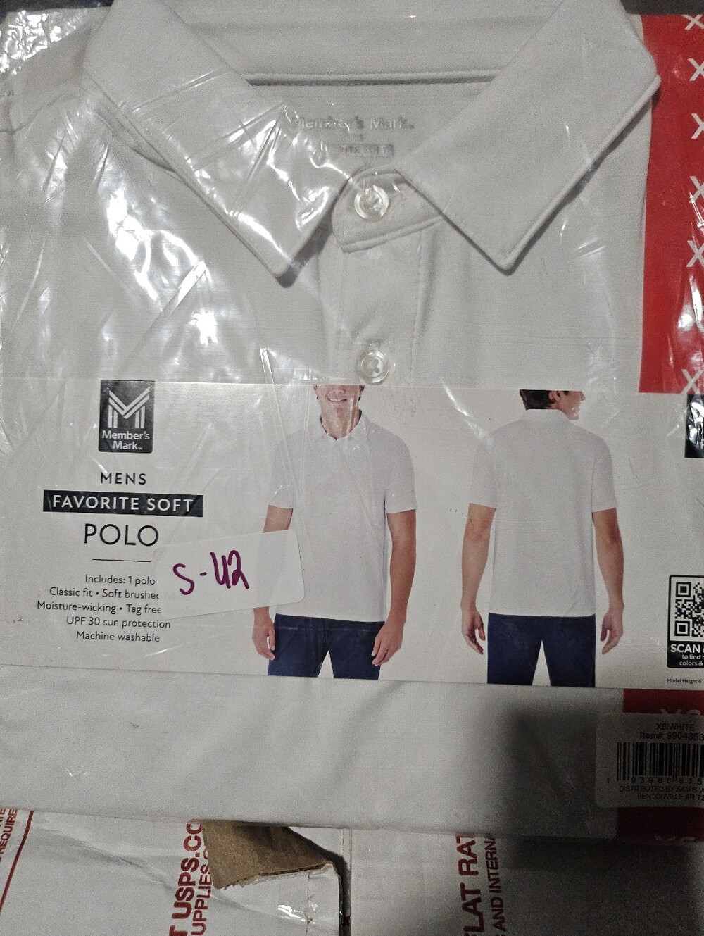 Member's Mark Men's White Polo Shirt